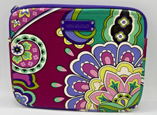 VERA BRADLEY Heather Tablet Sleeve Case Purple Paisley Neoprene iPad Pouch EUC picture