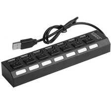 7 -Port Extra Usb Ports for Laptops Desktop Hub Powered Charging picture
