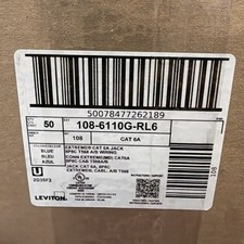 Leviton 108-6110G-RL6 eXtreme Cat6A QuickPort Jack Blue ( Box of 50) picture