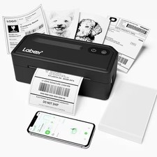 Labeer 4x6 Thermal Shipping Label Printer Black USB for Shipping Barcode Labels picture