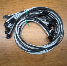 Lot of 10 24 in. 6 Pin Male to 6 Pin Male PCIE Power Breakout Board Cables picture