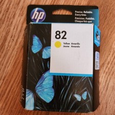 HP 82 OEM Yellow Ink Cartridge CH568A EXP 2017 picture