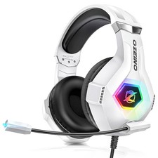 Wired 7.1 Surround Sound White Gaming Headset RGB LED Lights Noise Canceling Mic picture