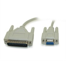 1ft Serial DB9 FEMALE to DB25 RS232 Male Cable picture
