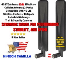 4G 5G 💥 2 x ANTENNA 12dB SMA MALE SET ⭐ 5g 4g ROUTERS AND DEVICES ⭐ USA SELLER picture