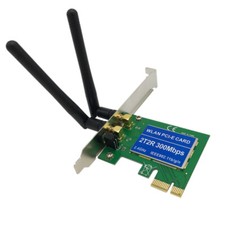 US 2 Antennas Wireless PCI-E PCIE N 300M Wifi Network Adapter Card Ethernet picture