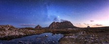 Landscape nature mountain pass shooting stars skyscape Custom Gaming Mat Desk picture