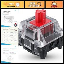 90 Pcs Gateron Optical Red Key Switches for RGB Mechanical Gaming Keyboards - Pl picture