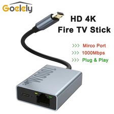 1000 Mbps Ethernet Adapter for Fire TV Stick - Plug & Play Micro USB to RJ45 picture