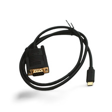 3ft USB C to DB9 Male Serial Port Adapter FTDI Chipset - Black picture