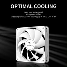3 Pack - 120mm Computer Case Fan - uphere Computer Cooling Fan ~ WHITE COLOR ~ picture