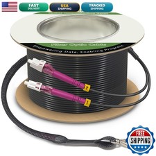 YUTIANHOME 50m Armored OM4 LC to LC Fiber Patch Cable 10/40/100gb Multimode picture