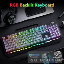 AULA KEYBOARD, T102 104 KEYS GAMING KEYBOARD AND MOUSE COMBO WITH RGB BACKLIT - picture