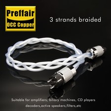 Audiophile HiFi Power Cable US/EU Silver Plate Plug OCC Schuko Mains Supply Cord picture