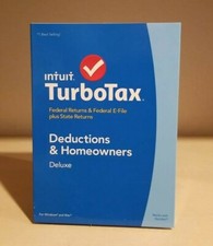 2014 TurboTax Deductions and Homeowners Federal Returns, E file plus State NEW  picture