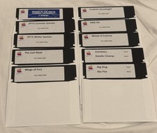 Apple IIe IIc IIgs w/ 128k 10 Disk Game Pack 2 with 12 Games on NEW DISKS Tested picture