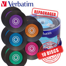 Verbatim AZO CD-R 52x Digital Vinyl Blank CD LP Style 700MB 5 Colors - 10 Discs picture