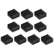 10Pcs, Heatsink 9x9x5mm Aluminum Heat Sink w/ Thermal Blue Sticker Black picture