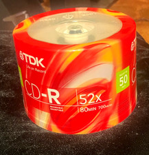 TDK CD-R 50 PACK NEW 52X 80 MIN 700MB picture