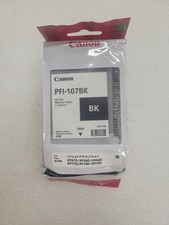 Genuine Canon PFI-107BK BLACK 130ml Ink cartridge Expiration 2020-23  picture
