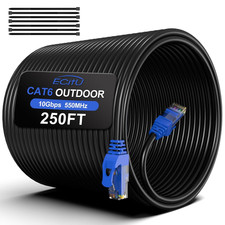 250FT Cat6 Outdoor Ethernet Cable, In-Ground, Heavy Duty Direct Burial, 24AWG CC picture