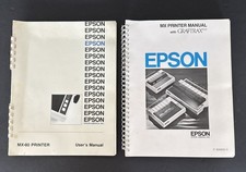 Epson MX-80 Printer User's Manuals Lot of 2 Vintage 1980’s USA And Bonus Manuals picture