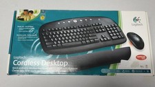 Logitech 967437-0403 Cordless Keyboard Optical Mouse Hand Rest New Sealed 2004 picture