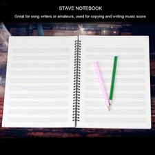 50 Pages Musical Notation Staff Notebook Music Manuscript Writing Paper (Bl QMFY picture