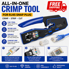 RJ45 Pass Through Crimping Tool for Network Cat6 Cat5-All in One RJ45 Crimper picture