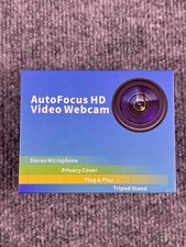 NEW AutoFocus HD Video Webcam with Tripod & Privacy Cover Plug & Play Stereo Mic picture