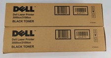 2 Pack Genuine Dell 3000cn/3100cn Black Laser Toner CT200481 NEW Genuine picture