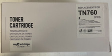New Sealed MyCartridge 2 Pk Black Toner Replacement for Brother TN760 picture