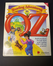 Vintage READING ADVENTURES in OZ Game OPEN BOX Wizard of Big Box 3.5 Floppy PC picture