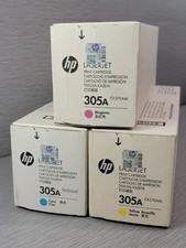 HP 305A Toner Tri-Pack Cyan Magenta Yellow OEM Factory Sealed NEW picture