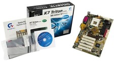 MOTHERBOARD ORIGINAL NEW BOX GIGABYTE GA-7ZXE REV:2.1 SOCKET 462 SDRAM VT8363A ATX picture