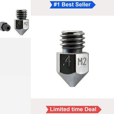 3D Printer Nozzle 0.4mm M2 Hardened High Speed Steel Nickel Plated MK8 Extruder picture