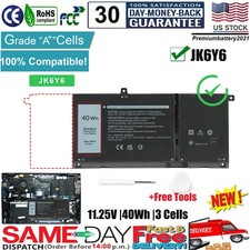 ✅NEW JK6Y6 Battery For Dell Inspiron 5300 5301 5401 5501 Latitude 3410 3510 40Wh picture