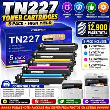 TN227 High Yield Toner 5-Pack for Brother MFC-L3770CDW HL-L3270CDW 2-BK C M Y picture