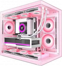 H3 ATX PC Case - Pre-Installed with 6 Infinity Mirror PWM ARGB Fans - Compact picture
