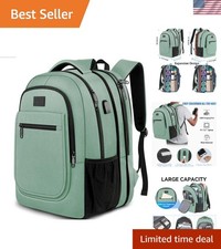 Elegant Expandable Laptop Backpack for Women - USB Charging & Anti-Theft picture