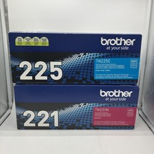 Lot of 2 Genuine Brother Toner TN225C Cyan & TN221M Magenta  Sealed picture