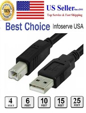 USB2.0 Printer Cable1Ft,4,10,15,25,30ft USB 2.0 Printer A Male - B Male HP/Epson picture