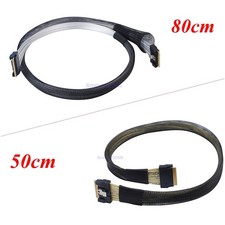 SlimSAS 4.0 SFF-8654 8i 74pin Raid To SFF-8654 74Pin Backplane SAS Cable 24Gbps picture