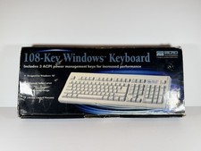 Micro Innovations KB400i Turbo-Trak PS/2 Wired Keyboard 108 Key Beige picture