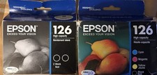 Genuine Epson 126 High Capacity Ink 6 Pack Black Cyan Magenta Yellow OEM picture