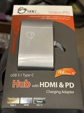 SIIG USB 3.1 Type-C Hub HDMI 3 x USB 3.1 & PD Charging 4K Ready JU-H30612-S1 picture