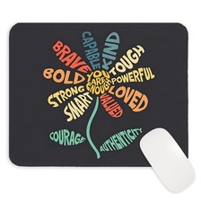 Boho Floral Inspirational Mouse Pad 9.5x7.9 Inch, Motivational Positive Affir... picture