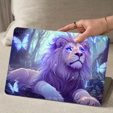 2X Lion Art Vinyl Laptop Skin Sticker Decals Majestic Blue Eyes Butterfly Design picture