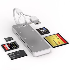 Memory Stick Pro Duo Adapter, 5-in-1 Aluminum SD/TF/CF/MS/XD Picture Card Rea... picture