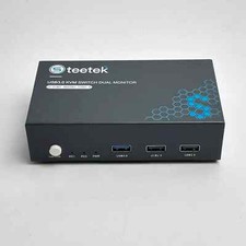 Steetek USB 3.0 KVM Switch Dual Monitor 2 Port Box, 8K@60Hz - 2 Laptops In 1 Out picture